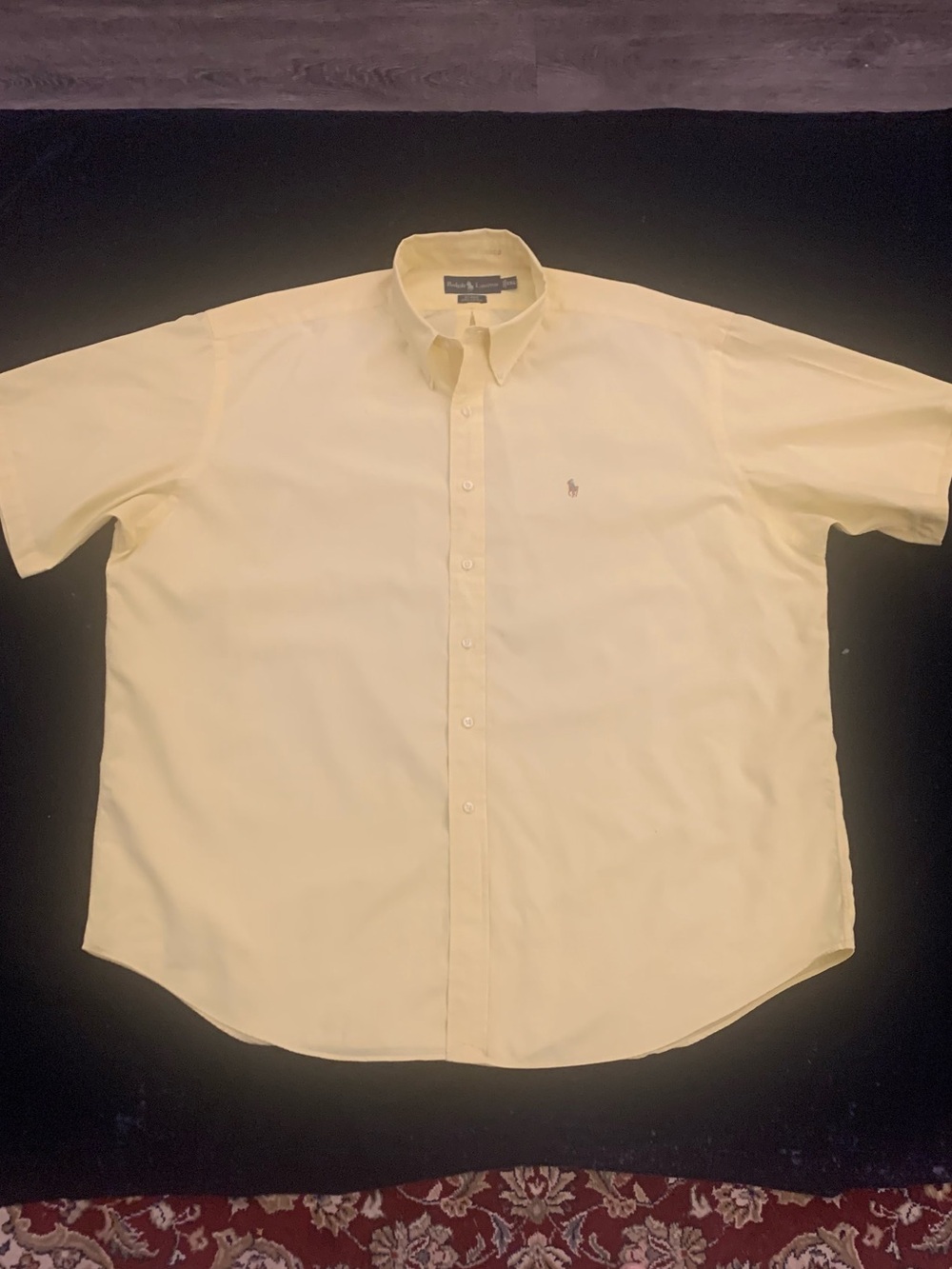 RALPH LAUREN SS BLAKE All Cotton Yellow Shirt - Picture 2 of 6